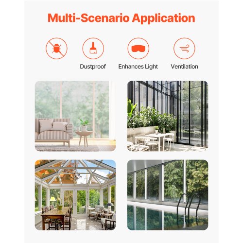 Window Screen Replacement 100 ft × 48 in Window Screen Mesh DIY Adjustable
