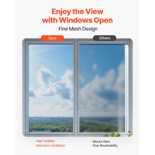 Window Screen Replacement 100 ft × 96 in Window Screen Mesh DIY Adjustable