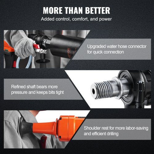 Diamond Core Drilling Machine 4in Handheld Wet Concrete Core Drill Rig