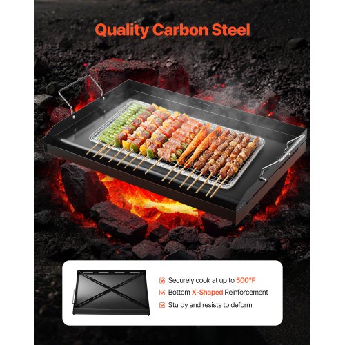 Carbon Steel Griddle 24x16 inch Universal Flat Top Rectangular Plate Gas
