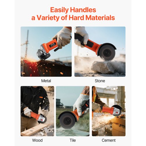 Angle Grinder 412 Electric Grinder Power Tool 8Amps 12000RPM HighSpeed