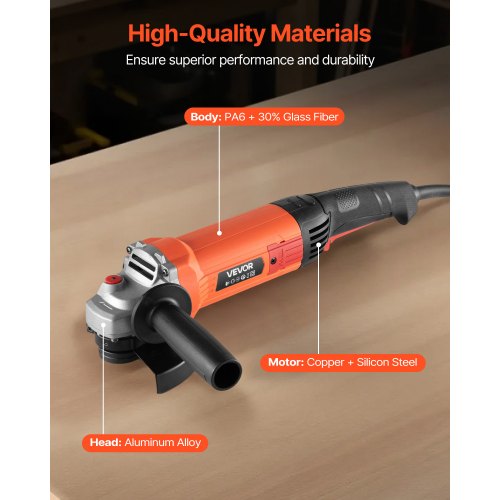 Angle Grinder 5 Electric Grinder Power Tool 10Amps 10000RPM HighSpeed