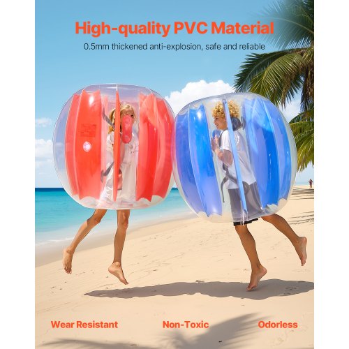 Inflatable Bumper Balls 2Pack 4FT12M Body Sumo Ball Durable Thick PVC