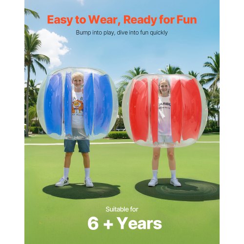 Inflatable Bumper Balls 2Pack 4FT12M Body Sumo Ball Durable Thick PVC