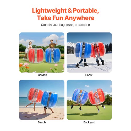 Inflatable Bumper Balls 2Pack 4FT12M Body Sumo Ball Durable Thick PVC