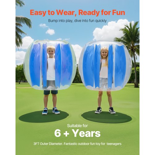 Inflatable Bumper Balls 2Pack 3FT09M Body Sumo Ball Durable Thick PVC