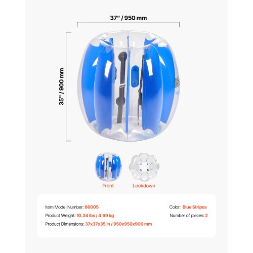 Inflatable Bumper Balls 2Pack 3FT09M Body Sumo Ball Durable Thick PVC
