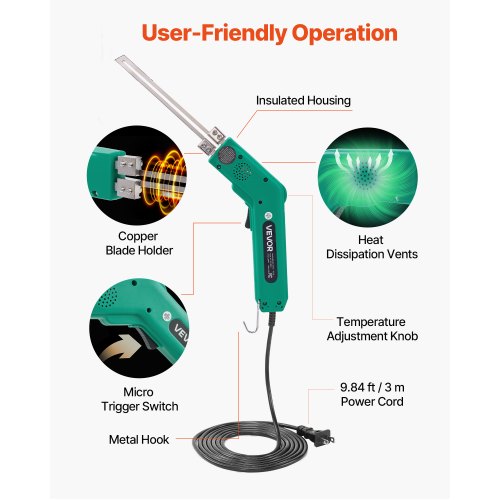 Hot Knife Foam Cutter 200W Electric Foam Cutting Tool 122  932