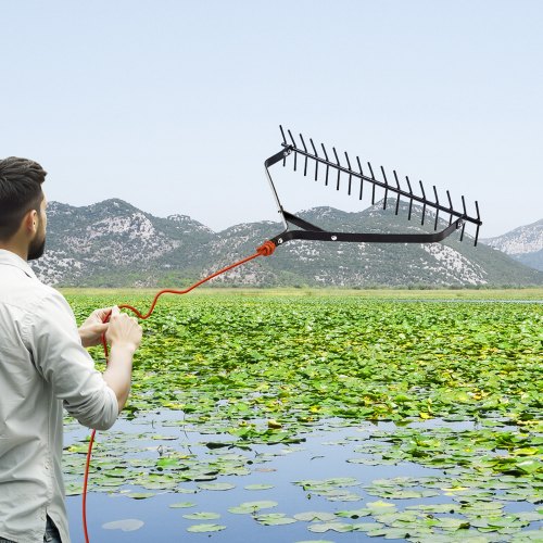 32 in Aquatic Weed Rake 6.3 in Double Sided Lake Weed Rake Lightweight