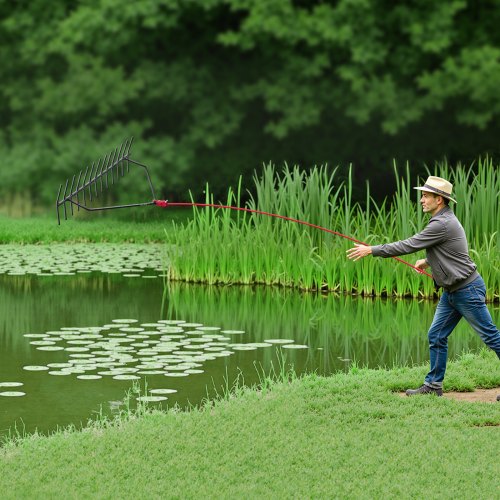 24 in Aquatic Weed Rake 8.7 in Double Sided Lake Weed Rake Pond Weeds