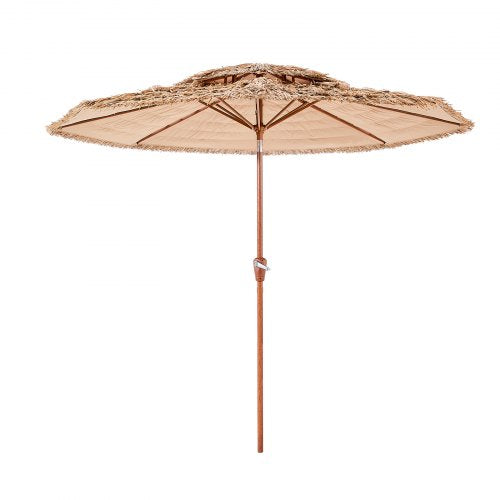 Tiki Umbrella 9 ft Thatched Patio Umbrella with Tilt 2Tier Hawaiian Style