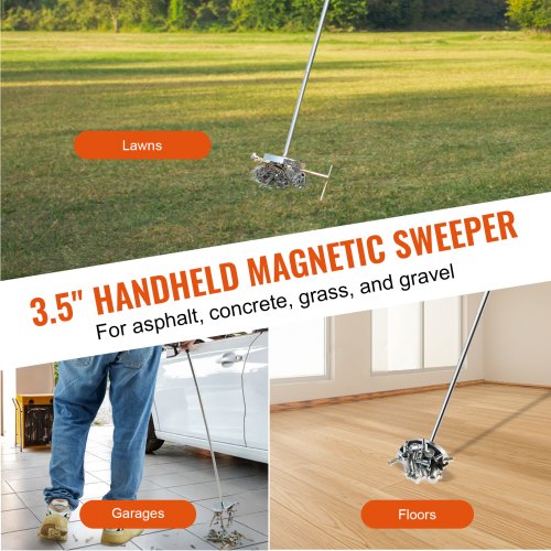 Telescoping Magnetic Sweeper Pickup Tool 35inch Handheld Screws Parts