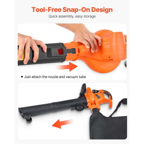 Electric Leaf Blower 12 Amp 250 MPH 400 CFM 3 in 1 Handheld Blower