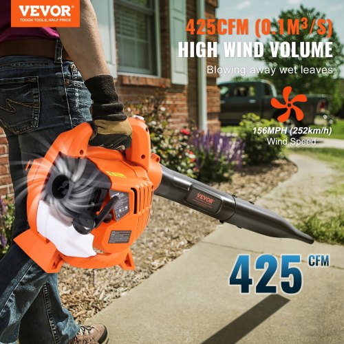 Leaf Blower 26CC 2Cycle Handheld Leaf Blower with A Fuel Tank 2in1