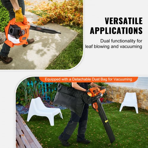 Leaf Blower 26CC 2Cycle Handheld Leaf Blower with A Fuel Tank 2in1
