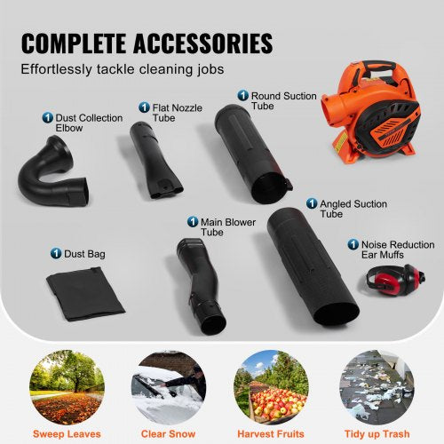 Leaf Blower 26CC 2Cycle Handheld Leaf Blower with A Fuel Tank 2in1