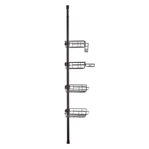 Shower Corner Caddy Tension Pole 42 to 114 High MultiFunctional Shower