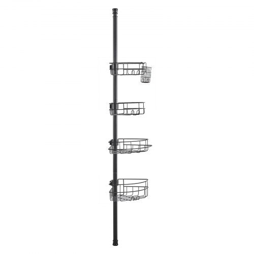 Shower Corner Caddy Tension Pole 56 to 114 High MultiFunctional Shower
