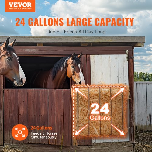 Livestock Hay Feeder 24 Gallons Large Capacity HeavyDuty Steel Goat Hay