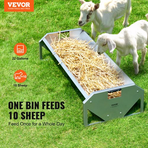 Livestock Feeding Trough 22 Gallon Capacity 45 Hay Feeder Heavy Duty