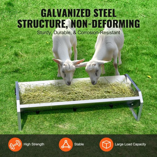 Livestock Feeding Trough 22 Gallon Capacity 45 Hay Feeder Heavy Duty