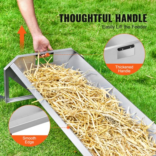 Livestock Feeding Trough 22 Gallon Capacity 45 Hay Feeder Heavy Duty