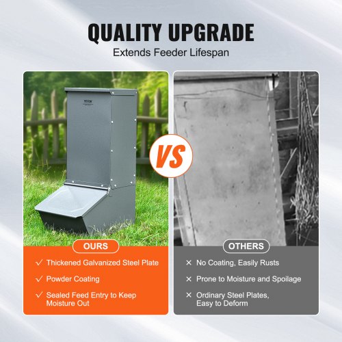 Hog Feeder 22 Bushel Capacity Single Door Pig Feeder Heavy Duty Steel