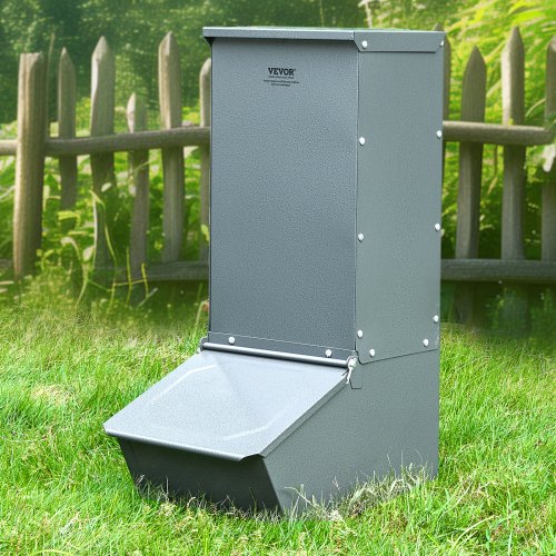 Hog Feeder 22 Bushel Capacity Single Door Pig Feeder Heavy Duty Steel