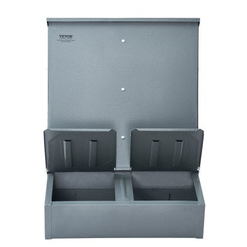 Hog Feeder 37 Bushel Capacity Double Door Pig Feeder Heavy Duty Steel