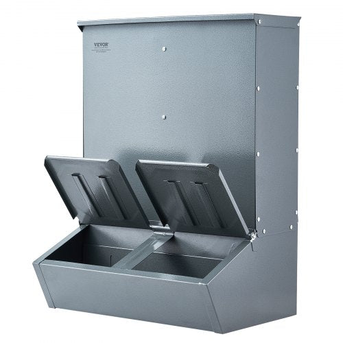 Hog Feeder 37 Bushel Capacity Double Door Pig Feeder Heavy Duty Steel