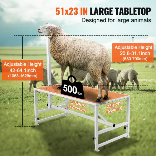 Goat Sheep Stand 51x23 inch Livestock Stand Metal Livestock Milking