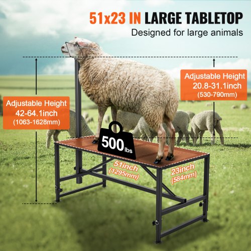 Goat Sheep Stand 51x23 inch Livestock Stand Metal Livestock Milking