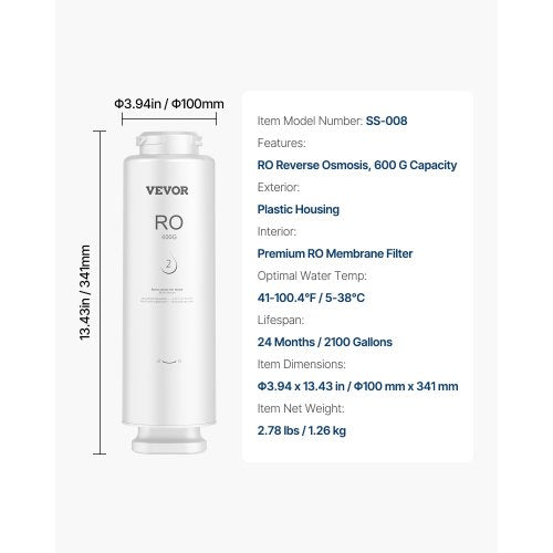 Reverse Osmosis System 600 GPD 10stage Reverse Osmosis Water Filter