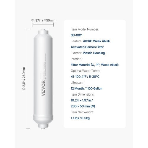 Remineralization Filter 1100 Gallons Remineralization Water Filter