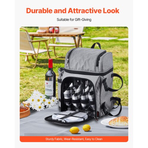 Picnic Backpack Beach Picnic Backpack Bag for 4 Person with Insulated