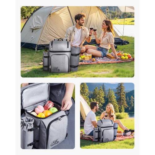 Picnic Backpack Beach Picnic Backpack Bag for 4 Person with Insulated