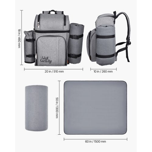 Picnic Backpack Beach Picnic Backpack Bag for 4 Person with Insulated