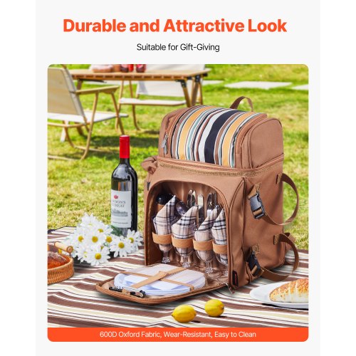 Picnic Backpack Beach Picnic Backpack Bag for 4 Person with Insulated