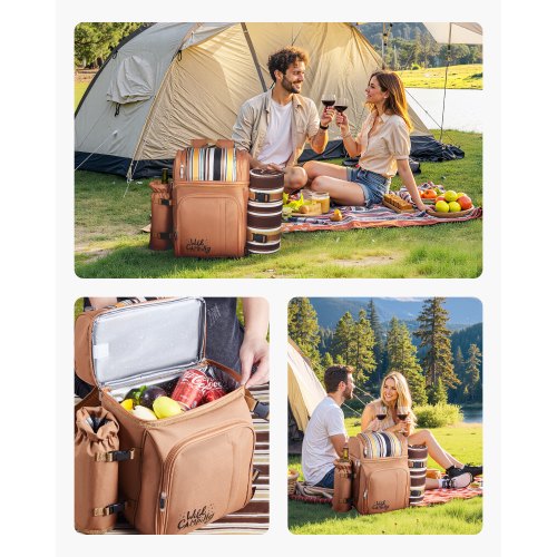 Picnic Backpack Beach Picnic Backpack Bag for 4 Person with Insulated
