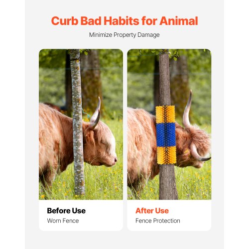 Livestock Scratching Brush 2 Pcs Horse Brush with 4 Screws 20 x 7.5 in Cow