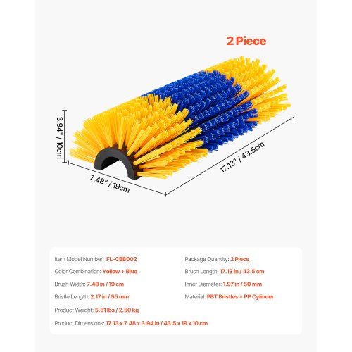 Livestock Scratching Brush 2 Pcs Horse Brush with 4 Screws 171 x 7.5 in Cow