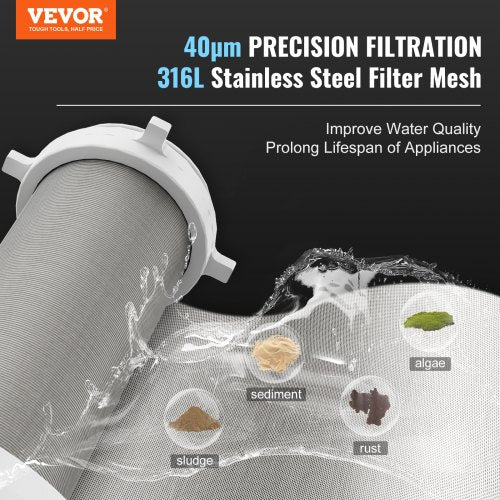 Spin Down Filter 40 Micron Whole House Sediment Filter for Well Water 34