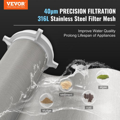 Spin Down Filter 40 Micron Whole House Sediment Filter for Well Water 34