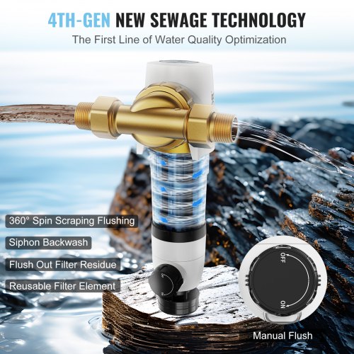 Spin Down Filter 40 Micron Whole House Sediment Filter for Well Water 34