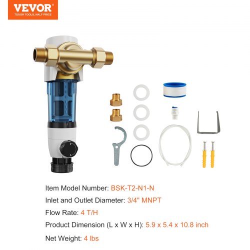 Spin Down Filter 40 Micron Whole House Sediment Filter for Well Water 34