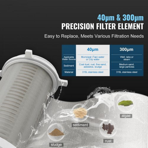 Spin Down Filter 40 Micron 30 Micron Fine Filtration Whole House