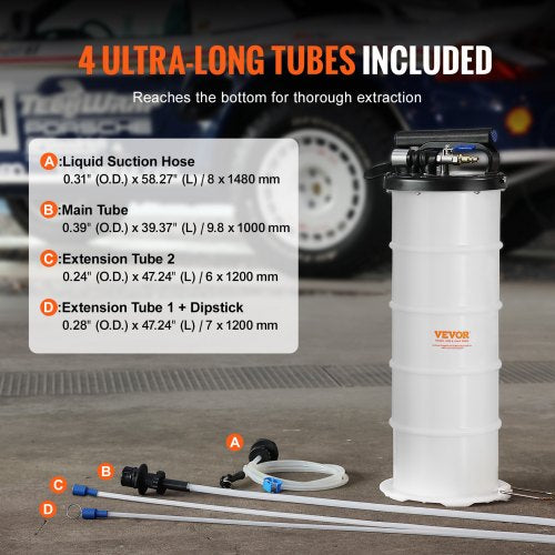 Fluid Extractor 174 Gallons 6.5 Liters PneumaticManual Oil Changer