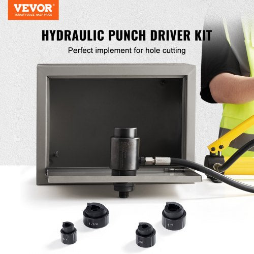 Hydraulic Knockout Punch Kit 4 Pieces 12 34 1 114 Conduit Hole