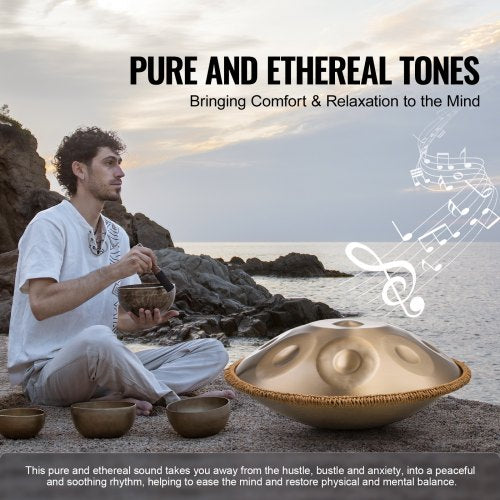 Handpan Drum 22 in 10 Notes D Minor Hand Drum Hand Pan Drum Instrument