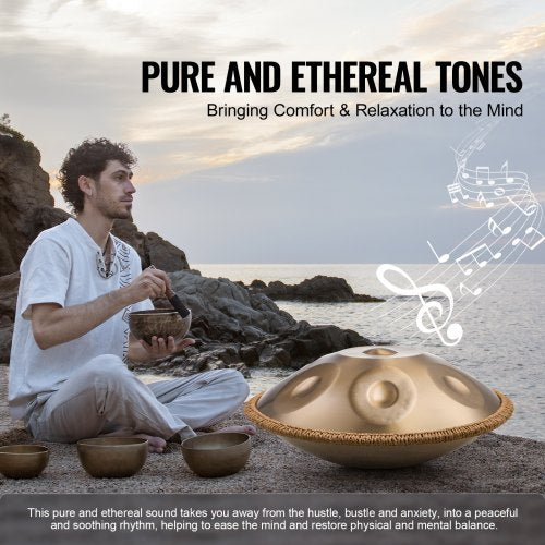 Handpan Drum 22 in 9 Notes D Minor Hand Drum Hand Pan Drum Instrument